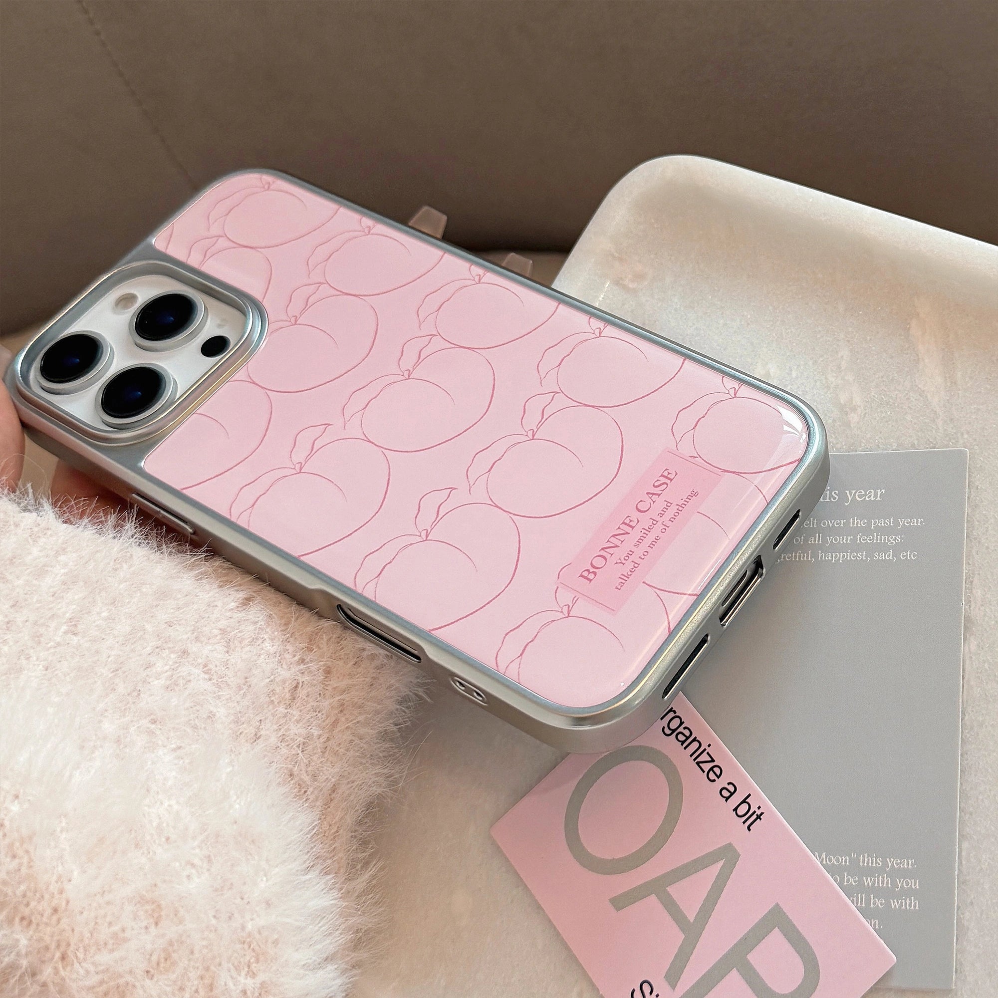 Line Art Peach - iPhone Case